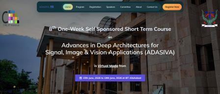 8th one-week Self-Sponsored Short-Term Course on Advances in Deep Architectures for Signal, Image & Vision Applications (ADASIVA-2026)