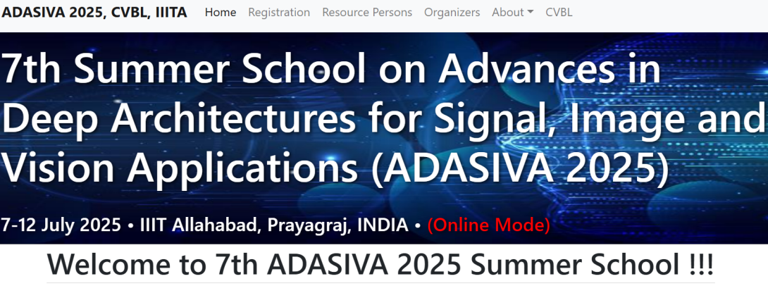 7वें ADASIVA 2025 समर स्कूल में आपका स्वागत है